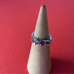 Bomb Party RBP6139 “Intricate Wonders” MultiColor CZ on Rhodium Size 5 Ring NWT